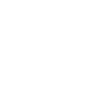 White illustration outline of a crumpled, full rubbish bag tied at the neck